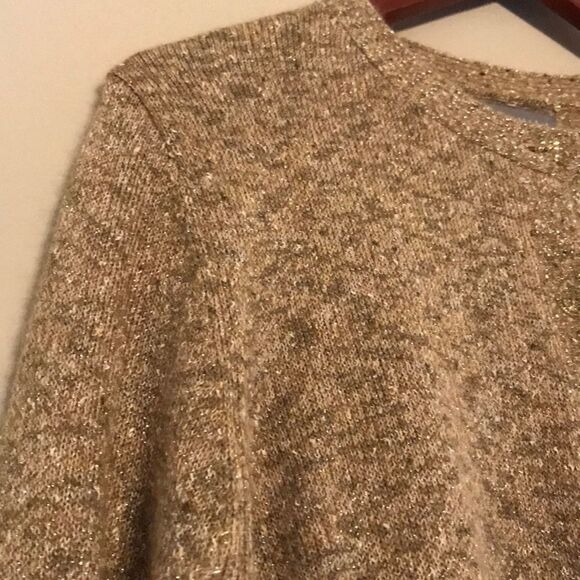 Kate Hill Gold Metallic Cardigan - Size Large - Picture 4 of 13